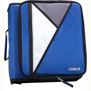 Case-it Factory Zipper Round Ring Binder 15-Inch Laptop <b>Tablet</b> Portfolios Padfolio Binder Travel Documents <b>Holder</b> Organizer - Product Image 1