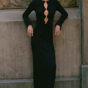 เดรสยาวแขนยาวทรงโบฮีเมียนลำลอง ผ้าลินิน 100% เป็นมิตรกับสิ่งแวดล้อม ซักได้ เอวยางยืด ระบายอากาศได้ดี ผ้าทอเนื้อนุ่ม - Product Image 2