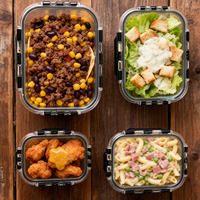 Conteneur alimentaire en verre résistant aux chocs, sans BPA, écologique, en borosilicate de haute qualité, carré, compatible lave-vaisselle, congélateur et micro-ondes