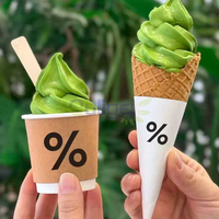 Mini gobelet en papier kraft de forme unique personnalisable jetable pour la dégustation de café et de crème glacée à usage commercial