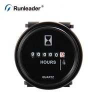 Compteur d'heures mécanique Runleader RL-HM009 Mini 8V-72V DC certifié CE, 99999,9 heures, pour générateurs à moteur diesel/essence