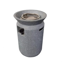 Profitez d'un foyer au propane en forme de colonne, table à feu extérieure autoportante pour la décoration du jardin, écologique