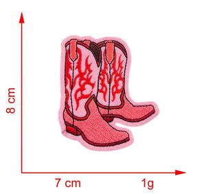 Grande collection de patchs brodés thermocollants en forme de bottes de cowboy et de cowgirl pour la décoration de vêtements, chapeaux et sacs - Product Image 2
