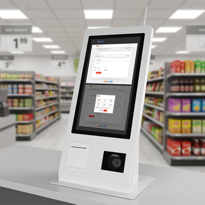 15.6" touch screen Self Service payment Kiosk Terminal all in one <b>pos</b> <b>system</b> NFC Barcode Reader retail restaurant other machine - Product Image 1
