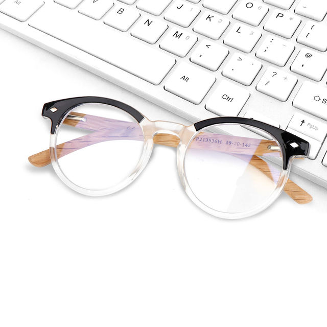 Anti Radiation Computer Glasses Wood Temple Wooden Blocking Filtering Anti Blue Light Glasses for Men and Women