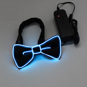 Ánh sáng lên LED EL dây Tie Cà Vạt Jazz Bowtie Bar bồi bàn EL nhấp nháy LED Bow quan hệ - Product Image 3