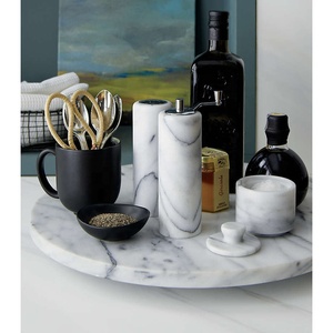 Moulin à <span class=keywords><strong>sel</strong></span> et poivre en <span class=keywords><strong>pierre</strong></span> naturelle moderne avec acier inoxydable pour la cuisine, le barbecue et le marbre. - Product Image 6