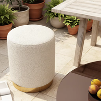 Tabouret en cuir confortable avec rangement et rembourrage doux, ottoman moderne pour la maison et l'hôtel