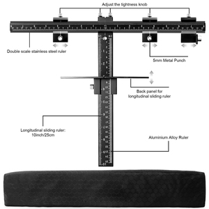 Plantilla para herrajes de gabinetes, plantilla para tiradores de gabinetes, punzón automático, localizador de perforaciones para carpintería, guía de perforación, aluminio, bricolaje, OEM - Product Image 3