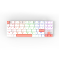 Keyboard Mekanis Mini Optik HotSwap JK87 TKL Desain Esports, Tombol Merah, RGB Dapat Disesuaikan, Diprogram, dan Anti-Ghosting
