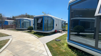Maisons capsules écologiques à trois pièces, 2 chambres, 40 mètres carrés, solaires, pour hébergement extérieur, maison mobile, hôtel de luxe, bureau