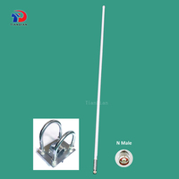 Antenne WiFi longue portée pour extérieur, 2400 - 2500 MHz, 15 dBi, omnidirectionnelle, 2,4 GHz, en fibre de verre