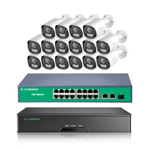 GX-YUFW-M8S-K16 neueste 8MP wasserdichte POE NVR Kits P2P Video überwachung Außen kamera 4K UHD CCTV System DIY Home Protection