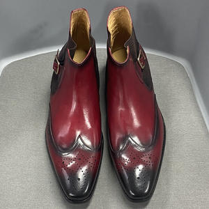 Botas de Tobillo Balmoral de Cuero para Hombre, Textura Lijada a Mano, Estilo Amish, Algodón, Resistentes al Agua, Antideslizantes - Product Image 3