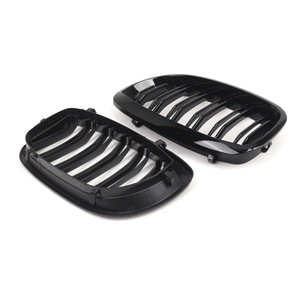 Parrilla doble línea BMW E46 en negro brillante, parachoques de plástico ABS para la serie 3 Coupé 2003-2005, pieza de actualización retrofit, número de pieza A E46 2XK - Product Image 2