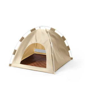 Portable Cat Tent <b>Bed</b> Breathable Oxford Pet <b>House</b> with Double-sided Mat Summer Cooling Cat Cave for Indoor Outdoor Cats Dogs - Product Image 4