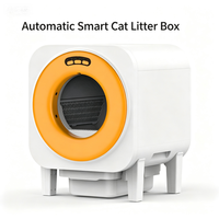 Bac à litière intelligent pour chat avec caméra vidéo HD 24h/24, interaction vocale, vision nocturne, détection de mouvement, nettoyage automatique, nettoyage facile, UV