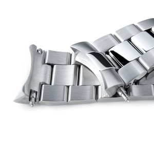 <span class=keywords><strong>Correa</strong></span> de <span class=keywords><strong>Reloj</strong></span> de Acero Inoxidable 316L con Eslabones Fijos con Tornillo, Tipo de 3 Micro Orificios, Ajustable y Cepillada - Product Image 3