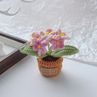 Aimant de réfrigérateur en crochet fait main, motif plante, fleur tricotée mignonne, succulente, autocollant magnétique pour réfrigérateur, décoration bohème pour la maison et la cuisine, fabrication artisanale