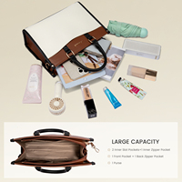 LOVEVOOK Sacs à bandoulière et sacs fourre-tout de luxe tendance pour femmes, avec logo personnalisé, 2 pièces, pour le quotidien et l'école