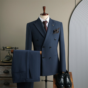 <span class=keywords><strong>Blazer</strong></span> <span class=keywords><strong>Blazer</strong></span> 2 pezzi doppiopetto a scelta di qualità per uomini taglie forti set da uomo - Product Image 1