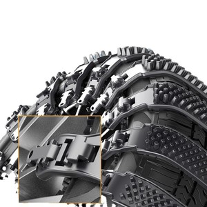 Snow Chains Universal Rubber Anti-Skid For Cars SUVs Vans Ice Snow Road Grip Protection Yellow Single Pack - Product Image 3