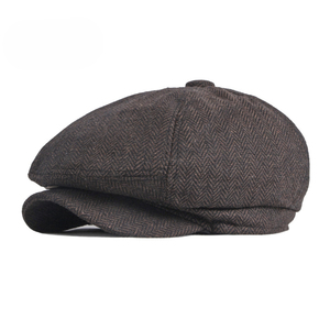 Sombreros para <span class=keywords><strong>hombre</strong></span> de mediana edad y mayores, boina vaquera de primavera y otoño, gorra de estilón, boina a rayas, estilo retro británico - Product Image 5