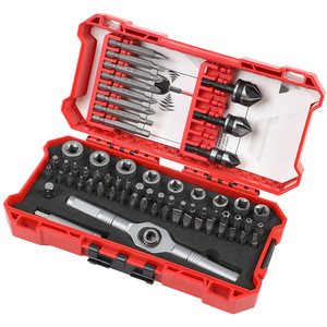 63 Piece T Type Ratchet <b>Screwdriver</b> <b>Set</b> 1/4 In Socket S2 Steel With Phillips Flathead <b>Bits</b> Hard Case Tool Storage - Product Image 2