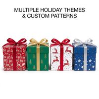 Boîte cadeau de Noël haut de gamme personnalisée, boîte cadeau pour la veille de Noël, décorée de rubans, style carré, prend en charge l'impression de logos