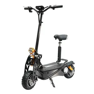 Складной электрический скутер с 2-мя колесами, свинцово-кислотная батарея, мощный 1600 Вт с сиденьем, электрический мотоцикл для взрослых