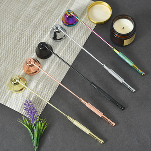 <span class=keywords><strong>Noir</strong></span>/or/argent/or Rose cloche bougie extincteur coupe-flamme en forme de cloche bougie mèche éteignoir en acier inoxydable - Product Image 6