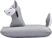Bouée gonflable Husky pour piscine, forme chien, pour adultes et enfants, plage, fête de piscine, été