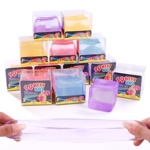 Hot Selling Maltose TPR Squeeze Ice Cube With Glitter <b>Squishy</b> Soft Stretch Squeeze Fidget Toy Sensory Decompression Toys - Product Image 4
