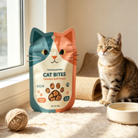 Pochette Doypack Personnalisée en Aluminium Imprimé par Gravure, Anti-humidité, en BOPP/Nylon, Haute Qualité pour Emballage Alimentaire pour Animaux (Chats et Chiens)