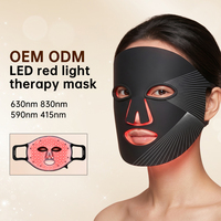 AisQueen Vente en gros de masques faciaux LED personnalisés avec logo, 4 couleurs, 660 nm, 850 nm, masque facial LED, masque facial en silicone à lumière rouge