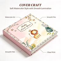 Livre de souvenirs personnalisé pour bébé, couverture rigide, lion aquarelle, journal de souvenirs pour nouveau-né, cadeau de naissance, livre d'enregistrement photo