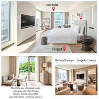Ensemble de meubles de chambre d'hôtel 5 étoiles de style moderne et luxueux, meubles d'hôtel commerciaux personnalisés pour hôtels, projet clé en main