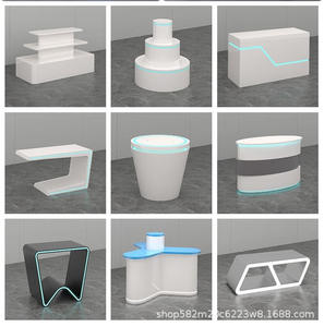 Intelligente, Kreative und Langlebige Beleuchtete Hotel-Rezeptionstheken mit LED-Licht, Maßgefertigte Lackierte Insel-Displays für Unternehmenspräsentationen - Product Image 4