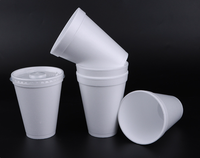 Gobelets jetables en mousse EPS à parois épaissies, tailles 32oz/12oz avec couvercle – Gobelets populaires pour café et thé au lait à emporter, idéaux pour les fêtes