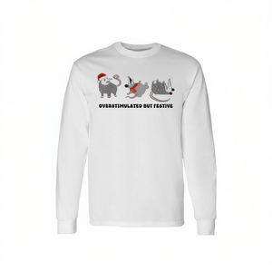 Camiseta de manga larga Overstimulated But Festive Possum Christmas - Product Image 2
