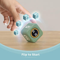 Minuteur numérique Pomodoro Cube 5/10/25/50 min, Minuteur visuel de productivité pour enfants, Compte à rebours personnalisé, Modes silencieux et sonores
