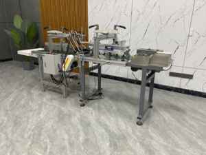 3A300+1 Semi‑automatic Simple small <b>Folder</b> Gluer for Paper Bag Small Box with PLC Spray System Glue Gun - Product Image 3