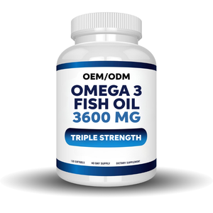 FM OEM Omega 3 Pilules d'huile de poisson 3600 mg Burpless Haute puissance Saveur de citron EPA DHA Ultra Pure Liquid Softgels Supplément d'huile de poisson - Product Image 1