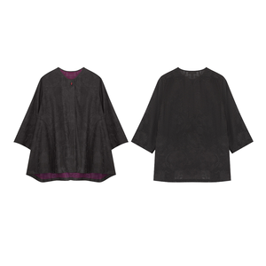 Nueva blusa de seda Xiangyun de estilo chino para mujer, novedad de verano, chaqueta de seda ecológica elegante Vintage Floral de media manga - Product Image 1