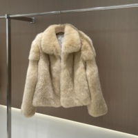 Manteau court en vraie fourrure de renard pour femme, col rabattu de luxe, veste en fourrure de renard moelleuse, vêtements d'extérieur chauds en fourrure courte pour l'hiver
