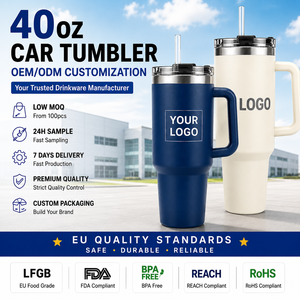 En stock, grande quantité de tasses isothermes en acier inoxydable, tasse de voiture avec poignée, tasse cadeau, capacité de 40 oz - Product Image 2