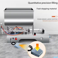 Machine de remplissage de pâte pneumatique BANMO avec trémie de mélange en U, équipement de remplissage quantitatif semi-automatique pour sauces
