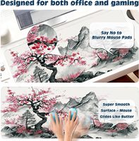 Tapis de bureau de jeu en caoutchouc personnalisé, surface lisse, japonais, 31,5x11,8 pouces, grand format, rectangulaire, pour souris