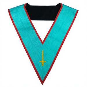 MASONIC REGALIA BLUE LODGE ASSR COLLIER D'OFFICIER COLLIER FRANC-MAÇON COLLIER DE BRODERIE À LA MAIN - Product Image 1