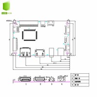 Carte de commande industrielle DP+HD-MI 1920 x 1080 LVDS LCD à large plage de températures compacte pour écran LCD